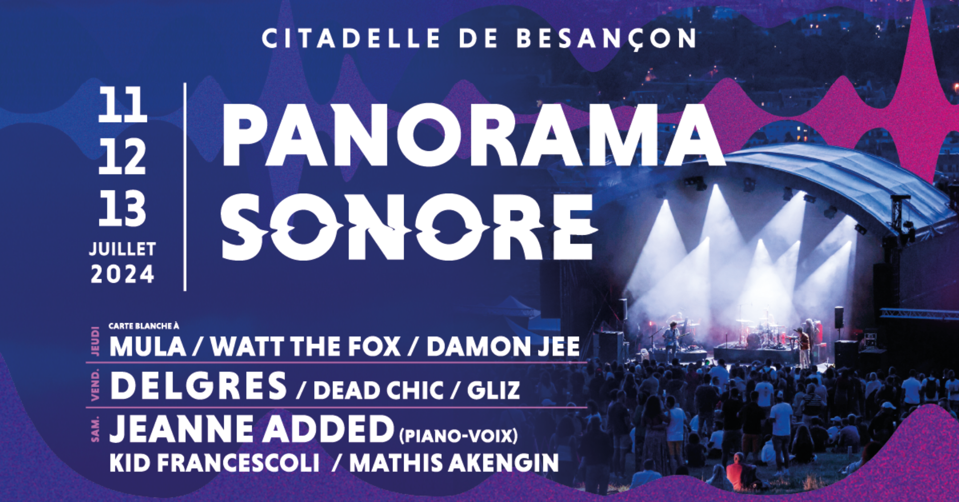 PANORAMA SONORE : 3 soirées concerts à la Citadelle